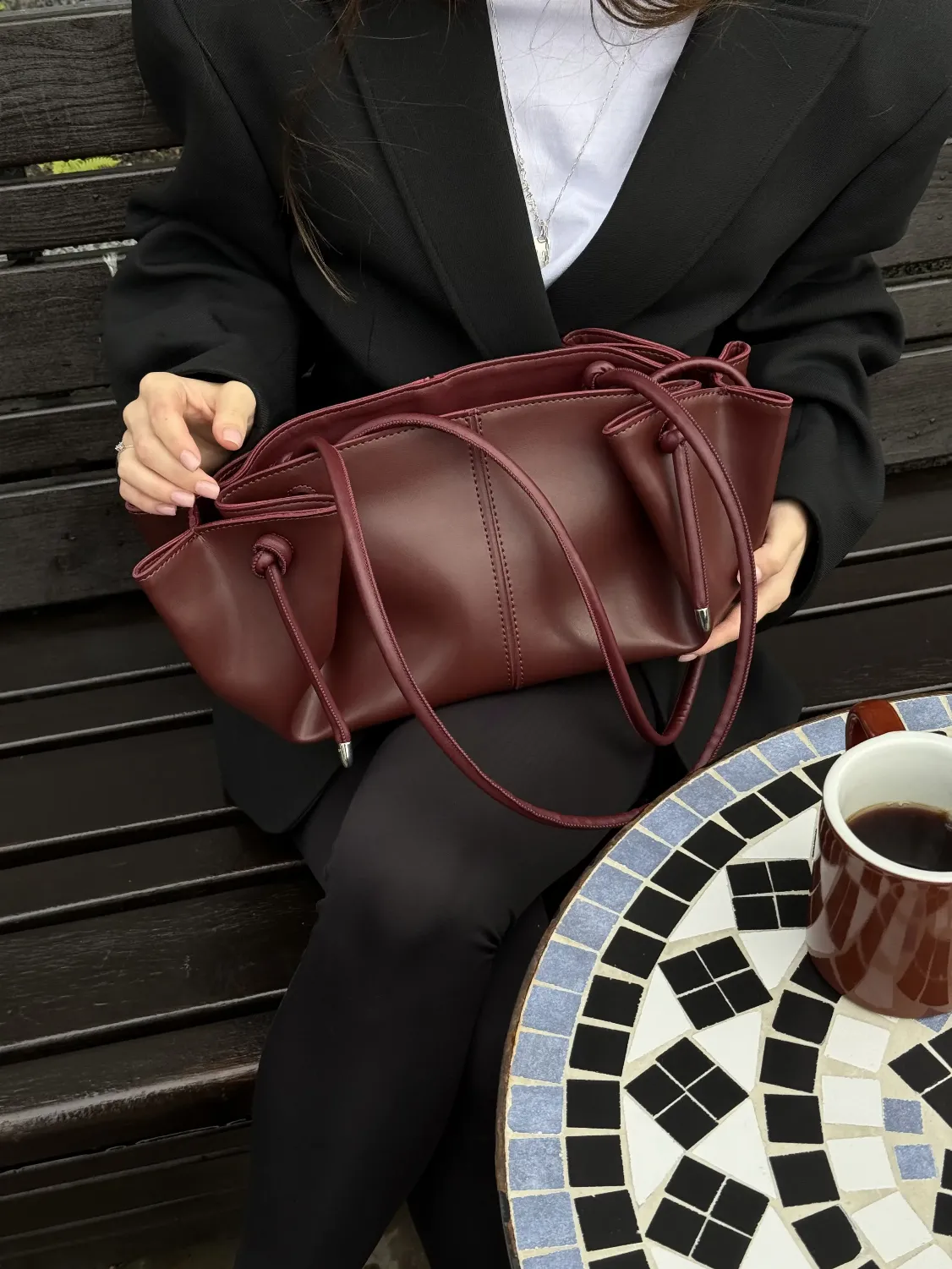 TULIP BAG NEW BURGUNDY